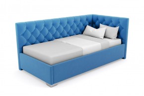 Кровать угловая Виола интерьерная +основание (120х200) 1 кат. ткани в Уфе - ufa.ok-mebel.com | фото