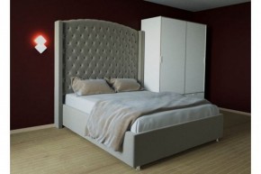 Кровать Версаль ЛЮКС с ПМ 1200 (велюр серый) в Уфе - ufa.ok-mebel.com | фото