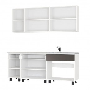 Кухня Дакота 2,0 (бетон пайн/графит) в Уфе - ufa.ok-mebel.com | фото 2