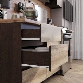Кухня Энигма 1.6 м (венге/дуб каньон) в Уфе - ufa.ok-mebel.com | фото 2