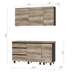 Кухня Энигма 1.6 м (венге/дуб каньон) в Уфе - ufa.ok-mebel.com | фото 5