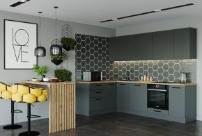 Кухня угловая Антрацит 2600х1600 (Стол. 38мм) в Уфе - ufa.ok-mebel.com | фото