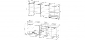 Кухонный гарнитур Белый Глянец 2400 h950 (Стол. 26мм) в Уфе - ufa.ok-mebel.com | фото 2