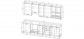 Кухонный гарнитур Белый Глянец 3000 h950 (Стол. 26мм) в Уфе - ufa.ok-mebel.com | фото 2