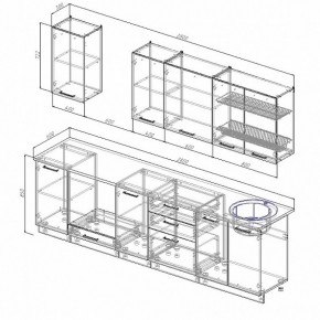 Кухонный гарнитур Жемчуг 2800 (Стол. 26мм) в Уфе - ufa.ok-mebel.com | фото 2