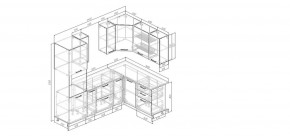 Кухонный гарнитур Меренга 2400*1600 (Стол. 38мм) в Уфе - ufa.ok-mebel.com | фото 2
