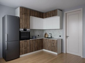 Кухонный гарнитур Старое Дерево 2200*1700 (Стол. 38мм) в Уфе - ufa.ok-mebel.com | фото