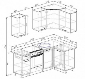 Кухонный гарнитур угловой Изумруд 2000х1200 (Стол. 26мм) в Уфе - ufa.ok-mebel.com | фото 2