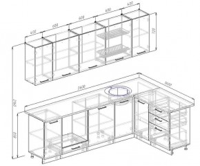 Кухонный гарнитур угловой Жемчуг 2600х1600 (Стол. 38мм) в Уфе - ufa.ok-mebel.com | фото 2