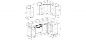 Кухонный гарнитур угловой Каппучино 2000*1200 (Стол. 26мм) в Уфе - ufa.ok-mebel.com | фото 2