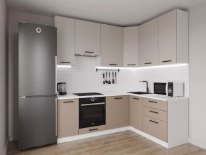 Кухонный гарнитур угловой Каппучино 2200*1600 h 950 (Стол. 38мм) в Уфе - ufa.ok-mebel.com | фото