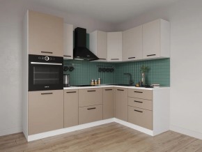 Кухонный гарнитур угловой Каппучино 2400*1600 (Стол. 38мм) в Уфе - ufa.ok-mebel.com | фото