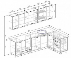 Кухонный гарнитур угловой Руанда 2600х1600 (Стол. 38мм) в Уфе - ufa.ok-mebel.com | фото 2