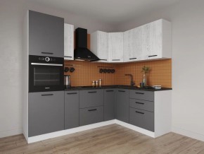 Кухонный гарнитур угловой Санторини 2400*1600 (Стол. 38мм) в Уфе - ufa.ok-mebel.com | фото