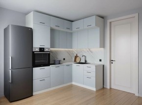 Кухонный гарнитур угловой Смоки 2200*1700 (Стол. 38мм) в Уфе - ufa.ok-mebel.com | фото