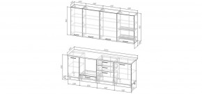 Кухонный гарнитур Умбра 2200 h950 (Стол. 26мм) в Уфе - ufa.ok-mebel.com | фото 2