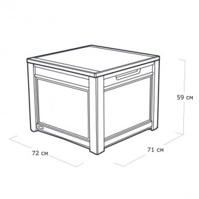 Квадратный сундук Cube Rattan 208 л в Уфе - ufa.ok-mebel.com | фото 4