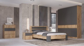 ЛЕНОРА Спальный гарнитур (модульный) графит в Уфе - ufa.ok-mebel.com | фото