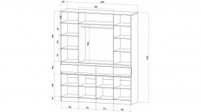 ЛЕНОРА Спальный гарнитур (модульный) графит в Уфе - ufa.ok-mebel.com | фото 9