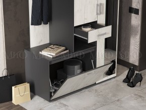 ЛИРА Прихожая ЛДСП (графит/дуб крафт белый) в Уфе - ufa.ok-mebel.com | фото 4