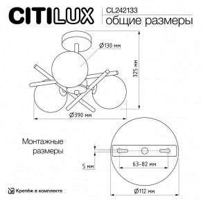 Люстра на штанге Citilux Ronny CL242133 в Уфе - ufa.ok-mebel.com | фото 7