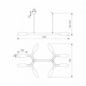 Люстра на штанге Eurosvet Covalent 30180 черный в Уфе - ufa.ok-mebel.com | фото 3