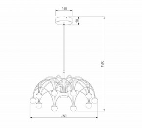 Люстра на штанге Eurosvet Ragno 90030/10 LED золото в Уфе - ufa.ok-mebel.com | фото 5