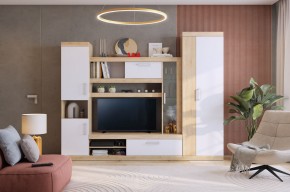 МАКСИ К1 Стенка для гостиной дуб сонома/белое дерево в Уфе - ufa.ok-mebel.com | фото 5