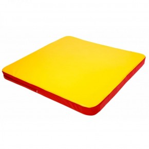 Мат гимнастический 1,36х1,36х0,08м складной закругленные углы цв. красный-желтый (для ДСК Игрунок) в Уфе - ufa.ok-mebel.com | фото