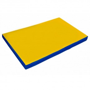 Мат гимнастический 2х1х0,05м цв. синий-желтый в Уфе - ufa.ok-mebel.com | фото