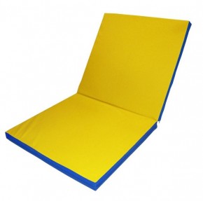 Мат гимнастический 2х1х0,05м складной цв. синий-желтый в Уфе - ufa.ok-mebel.com | фото 1