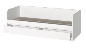 МС "Хилтон" Кровать 0,8 (Белый текстурный) в Уфе - ufa.ok-mebel.com | фото 2