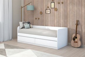 МС "Хилтон" Кровать 0,8 (Белый текстурный) в Уфе - ufa.ok-mebel.com | фото 3