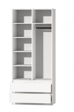 МС "Хилтон" Шкаф №3 900 (Белый текстурный) в Уфе - ufa.ok-mebel.com | фото 3