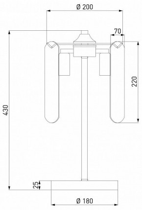Настольная лампа декоративная Eurosvet Claire 01170/3 золото в Уфе - ufa.ok-mebel.com | фото 3