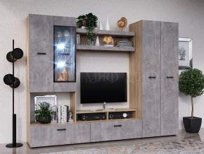 Нэнси New Шкаф 2-х створчатый (ЛДСП) Бетон светлый/Сонома в Уфе - ufa.ok-mebel.com | фото 3
