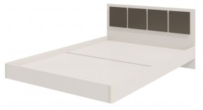 Парус Кровать 1200 на щитах (Белый/Графит) в изголовье 3 декор. квадрата в Уфе - ufa.ok-mebel.com | фото