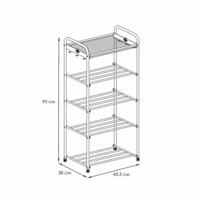 ПДОА15 Ч Подставка для обуви "Альфа 15" Черный в Уфе - ufa.ok-mebel.com | фото 2