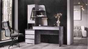 ПИФАГОР Стол компьютерный (цемент светлый/цемент темный) в Уфе - ufa.ok-mebel.com | фото