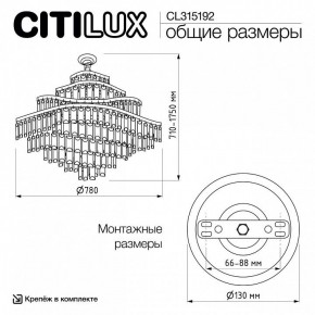 Подвесная люстра Citilux Naiad CL315192 в Уфе - ufa.ok-mebel.com | фото 6