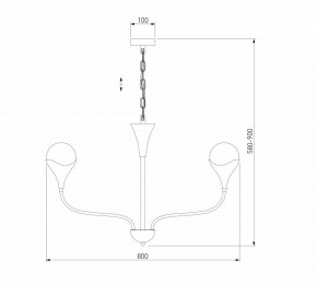 Подвесная люстра Eurosvet Calyx 60169/6 никель в Уфе - ufa.ok-mebel.com | фото 3