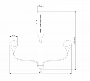 Подвесная люстра Eurosvet Calyx 60169/8 никель в Уфе - ufa.ok-mebel.com | фото 3