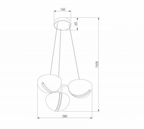 Подвесная люстра Eurosvet Emisfero 50083/3 LED золото в Уфе - ufa.ok-mebel.com | фото 6