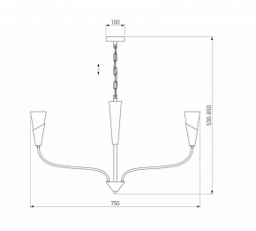 Подвесная люстра Eurosvet Rhyton 60167/6 латунь в Уфе - ufa.ok-mebel.com | фото 5