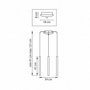 Подвесная люстра Lightstar Tubo L3T747247 в Уфе - ufa.ok-mebel.com | фото 3