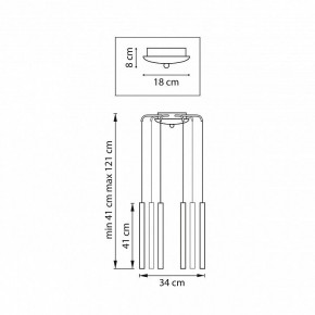 Подвесная люстра Lightstar Tubo L8T747247 в Уфе - ufa.ok-mebel.com | фото 3