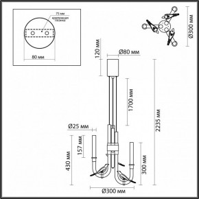 Подвесная люстра Odeon Light Lark 5431/6L в Уфе - ufa.ok-mebel.com | фото 5