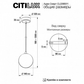 Подвесной светильник Citilux Адам Смарт CL228B011 в Уфе - ufa.ok-mebel.com | фото 5
