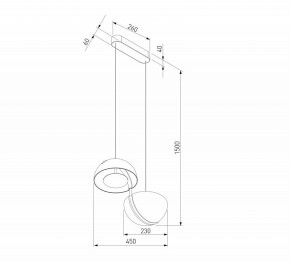 Подвесной светильник Eurosvet Emisfero 50083/2 LED золото в Уфе - ufa.ok-mebel.com | фото 4