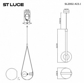 Подвесной светильник ST-Luce Moonbag SL2002.423.01 в Уфе - ufa.ok-mebel.com | фото 5